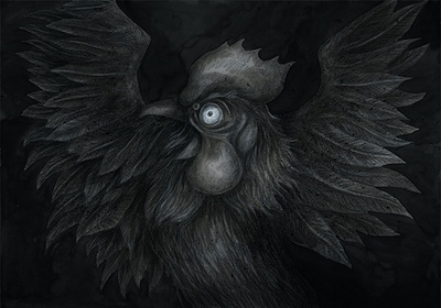 The Colour out of Space Chapter 1 Illustration - Scared Chicken by Andreas Hartung